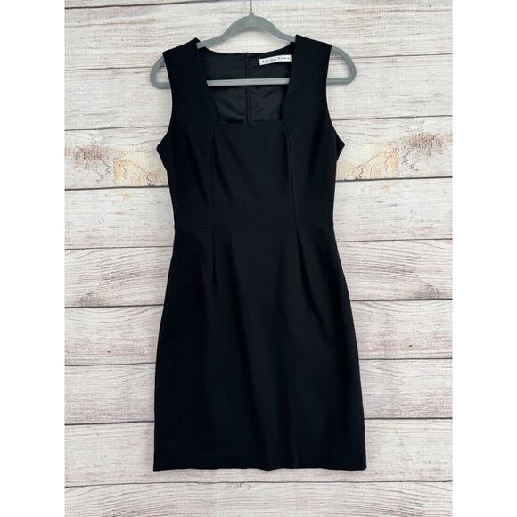Trina‎ Turk Square Neck Sleeveless Bodycon Dress Women's Size 6 Black - Picture 1 of 13